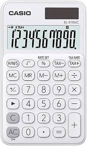 Calculadora CASIO SL-310UC-WE Blanca Compacta