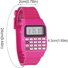 Reloj Calculadora de Muñeca Multitiempo de Silicona