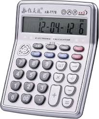 Calculadora Musical de Escritorio con Pantalla LCD y Botones Grandes