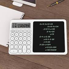 Calculadora 2 en 1 con Panel LCD y Bloc de Notas