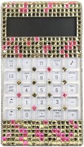 Calculadora de 12 Dígitos con Cristal Dorado Blingustyle