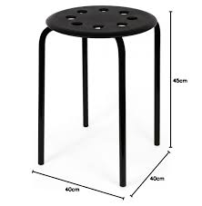 Taburete Marius Negro de IKEA - 45 cm