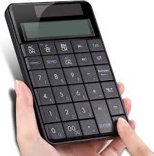 Teclado Numérico ABS 2 en 1 con Calculadora - Negro