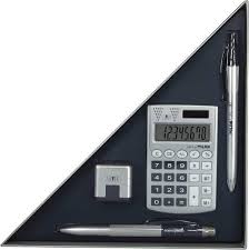 Calculadora Milan Silver en Caja de Regalo - Azul