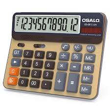 Calculadora de Mesa OSALO: Pantalla y Teclas Grandes