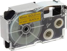 Cintas Etiquetadoras Casio XR-18GD1 Negro/Dorado