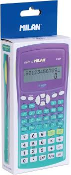 Caja Calculadora Científica MILAN® M240 Sunset Verde-Lila