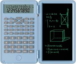 Calculadora Portátil Multifuncional con Pantalla LCD y Tablero de Dibujo