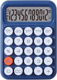 Calculadora Básica LCD 12 Dígitos - Caramelo con Botones Grandes