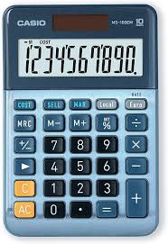 Calculadora de Escritorio Casio MS-100EM con Pantalla Ampliada