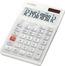 Calculadora Ergonómica Casio JE-12E-WE de 12 Dígitos