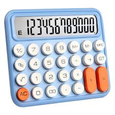 Calculadora LCD de 12 Dígitos con Botón Grande - Azul