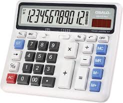 Calculadora de Mesa OSALO con Pantalla LCD Grande