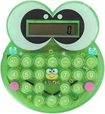 Calculadora Ecoodisk Rana Verde - LCD 8 Dígitos para Estudiantes
