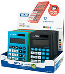Pack de 12 Calculadoras Multicolor Milan 159912 - 8 Dígitos