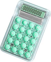 Calculadora Transparente con Pantalla LCD Grande