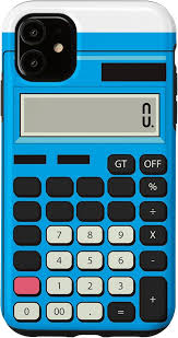 Carcasa Vintage Retro para iPhone 11 - Calculadora Azul Divertida