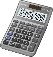 Calculadora de Escritorio CASIO MS-100FM de 10 Dígitos