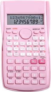 Calculadora Científica Multifuncional Rosa de 12 Dígitos
