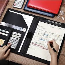 Portadocumentos A4 Plegable con Calculadora: Organizador Profesional