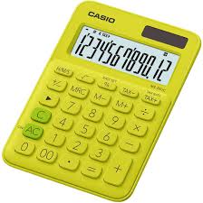 Calculadora Casio MS-20UC-YG Amarilla - Versión Vintage