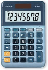 Calculadora de Mesa CASIO MS-88EM - 8 Dígitos y Conversión de Divisas