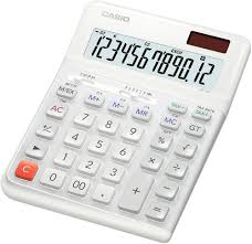 Calculadora Ergonómica Casio DE-12E-WE de 12 Dígitos