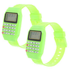 Conjunto de Relojes Calculadora para Hombre y Niños - 6 Piezas