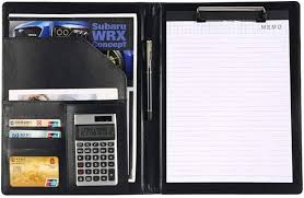Maletín Multifuncional A4 de Cuero PU con Calculadora y Organizador
