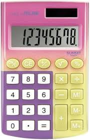 Caja Calculadora Pocket 8 Dígitos Sunset - Amarillo-Rosa
