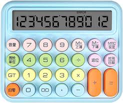 Calculadora Colorida de Voz 12 Dígitos para Estudiantes y Oficina