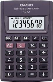 Calculadora Pocket Casio HL-4A - 8 Dígitos Básica