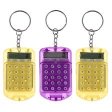 Paquete de 3 Calculadoras Portátiles Llavero