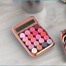Calculadora Vintage Oro Rosa con Pantalla Grande