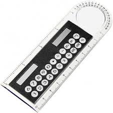 Calculadora Solar Mini de Regla Transparente Multifuncional